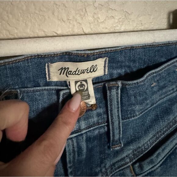 Madewell Kick Out Crop Jeans Size 24 in Saywell Wash Front Yoke - Picture 9 of 13